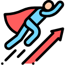 Gráfico que muestra el crecimiento de una pequeña a una gran comunidad de clases inglés