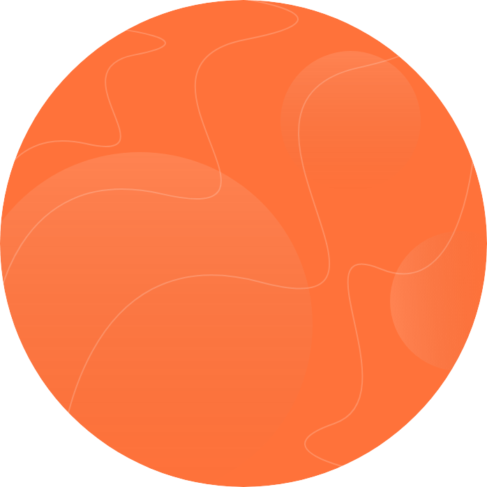 Círculo naranja brillante destacando el botón de oferta de clases inglés